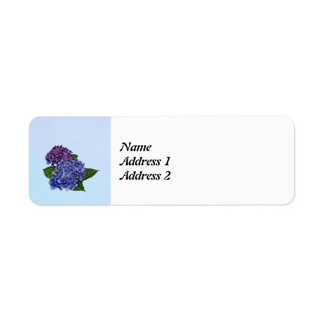 Hydrangea i Lilans skuggor Spara datum Returadress Etikett (Framsidan)
