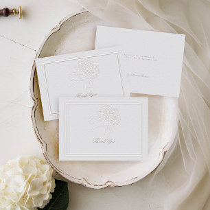 Hydrangea Ivory Forme Elegant Ett par anmärkningar Tack Kort