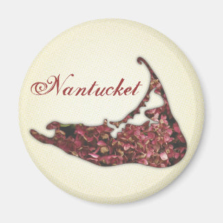 Hydrangea Karta på Nantucket Island, Massachusetts Magnet