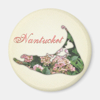 Hydrangea Karta på Nantucket Island, Massachusetts Magnet