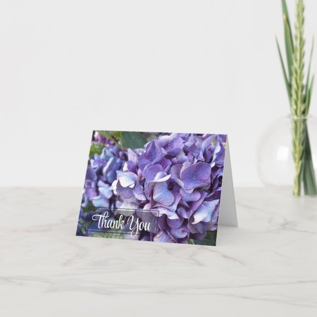 Hydrangea Lila Flower Tack Kort (Framsida)