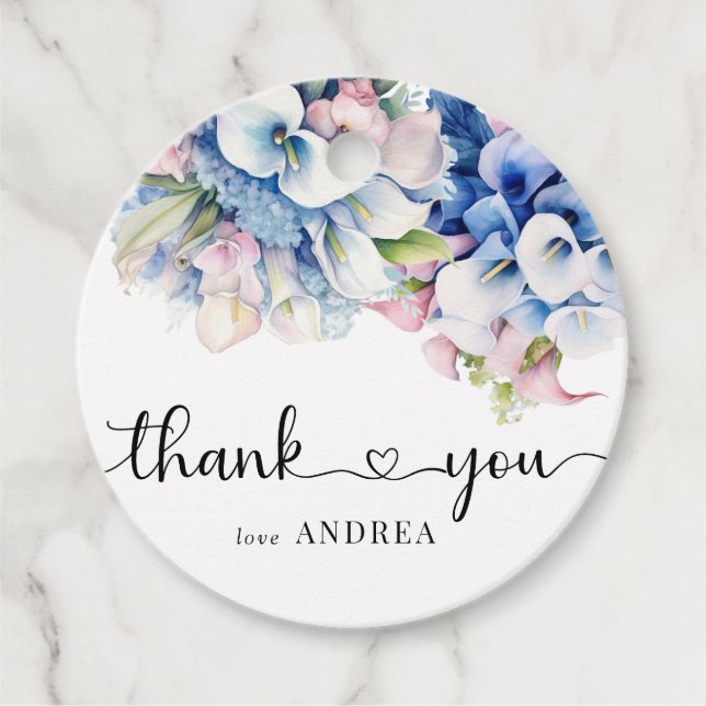 Hydrangea | Lilior Blommig  Gåvor Etiketter (Framsida)