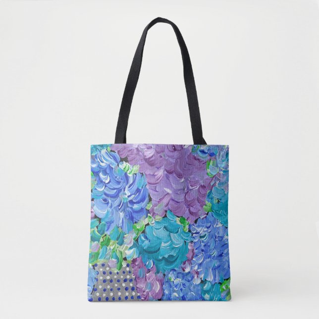 Hydrangea Mania Tote Bag Tygkasse (Framsida)