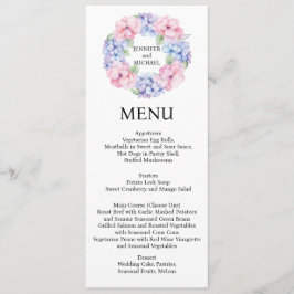 Hydrangea Menu Bröllop Menu Meny