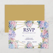 Hydrangea Menyval RSVP-svarskort