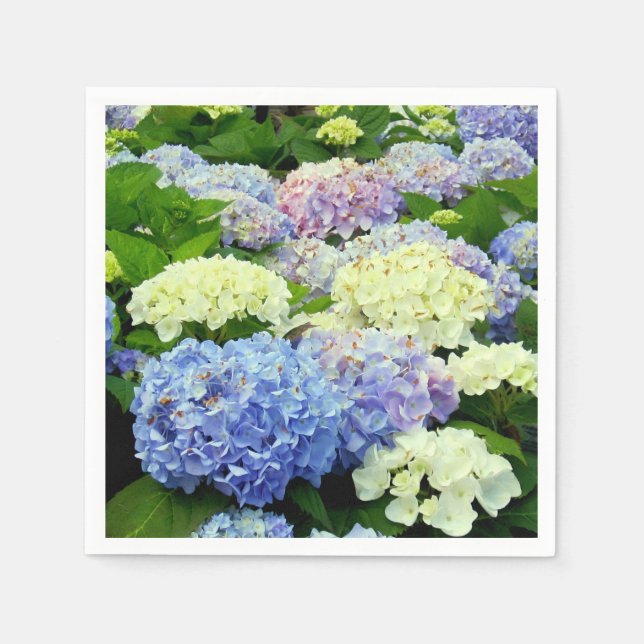 Hydrangea Mix-Pappra Party Napkins Pappersservett (Framsidan)