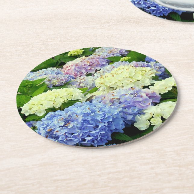 Hydrangea Mix-PAPPRA PARTY UNDERLÄGG Papper Rund (Vinklad)