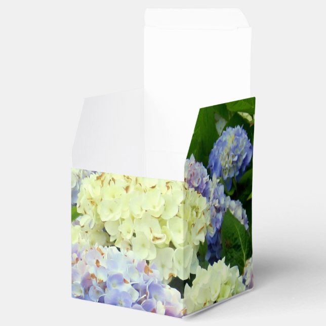 Hydrangea Mix PARTY FAVOR BOX, stil, kvadrat Presentaskar (Öppnad)