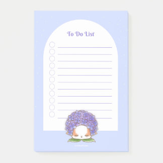 Hydrangea Mochi Rainy Days Lila Blue Flower Post-it Block