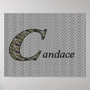 Hydrangea Monogram Initial C Personlig Poster