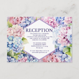 Hydrangea Mottagningskort Förslutningskort Tilläggskort