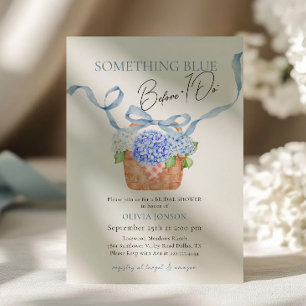 Hydrangea något blått innan jag gör Möhippa Inbjudningar