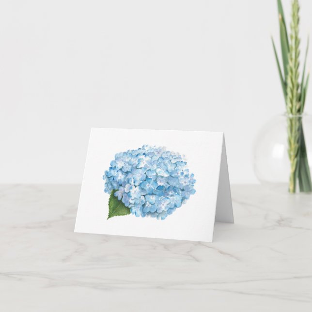 Hydrangea Note Card Tack Kort (Framsida)