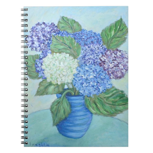 Hydrangea Notebook Anteckningsbok Med Spiral (Framsidan)