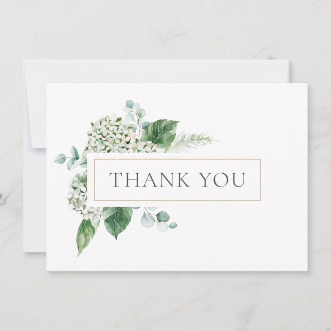 Hydrangea och Greenery Tack (Framsida)