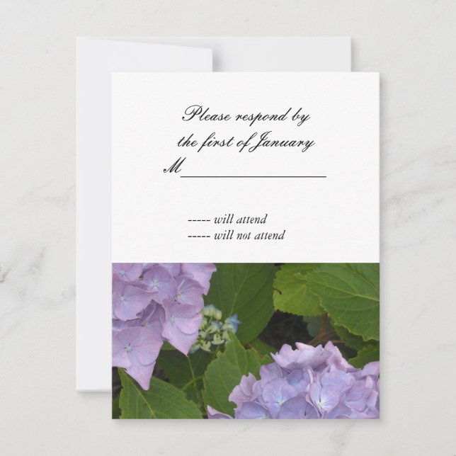 Hydrangea OSA Reply Card Kort (Framsida)