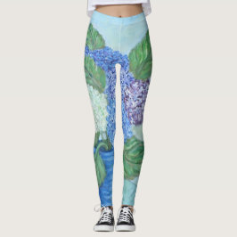 Hydrangea Painting Leggings