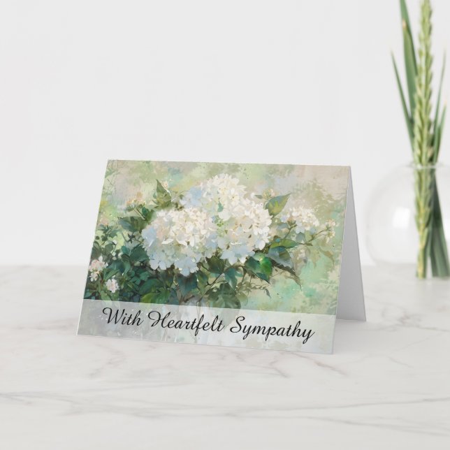 *~* Hydrangea Painting TV2 Sympathy Kärlek Light Kort (Framsida)