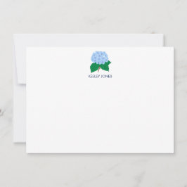 Hydrangea-Personlig - platta anteckningskort