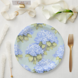 Hydrangea Plates | Duck Egg Blue Floral Party
