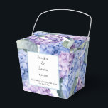 Hydrangea Print Party Trebox Presentaskar<br><div class="desc">Parti-favärderrutan visas med en hydroangea-blommigt utskrift. Anpassa det här objektet och ändra exempeltexten till din egen. Tips! Lägg till dina underbara behandlingar och lägg till lite festligt band. Licensierad bild</div>