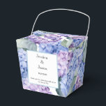 Hydrangea Print Party Trebox Presentaskar<br><div class="desc">Parti-favärderrutan visas med en hydroangea-blommigt utskrift. Anpassa det här objektet och ändra exempeltexten till din egen. Tips! Lägg till dina underbara behandlingar och lägg till lite festligt band. Licensierad bild</div>