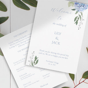 Hydrangea-programmet för elegant, vit och blå Blom Program