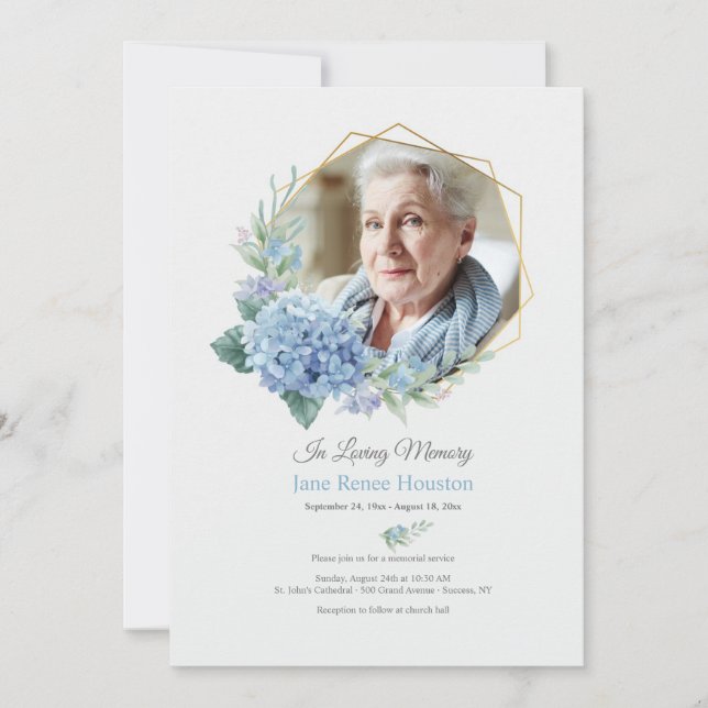 Hydrangea Ram Photo Firande of Life Inbjudningar (Framsida)