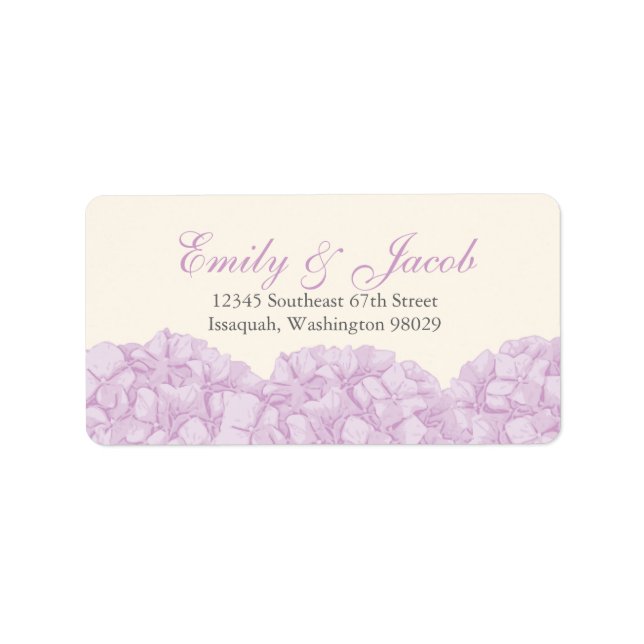 Hydrangea Return Address Label Adressetikett (Framsidan)