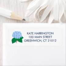 Hydrangea Return Address Label