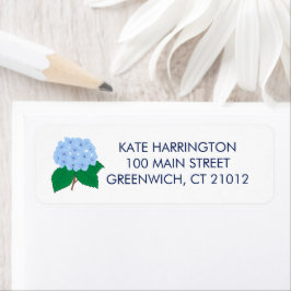 Hydrangea Return Address Label Returadress Etikett