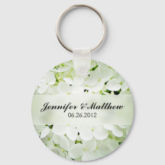 Hydrangea Round Keychain Wedding Favor Nyckelring