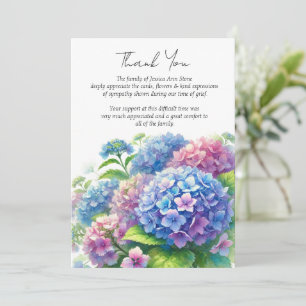Hydrangea Sympati Blommig Begravning Tack Inbjudningar