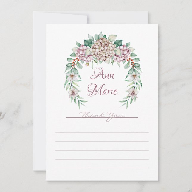 Hydrangea - tack (Framsida)