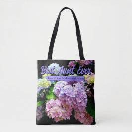 Hydrangea-trädgårdens rosa Blue lila blommigt Most Tygkasse