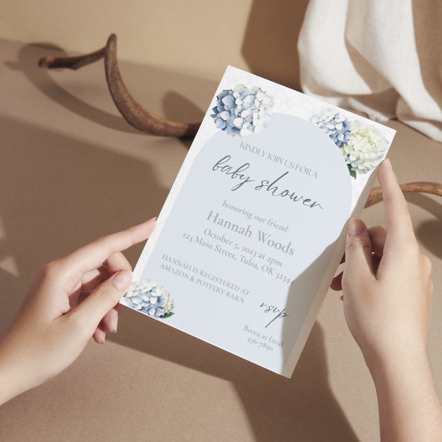 Hydrangea Trellis Baby Shower Inbjudningar (Skapare uppladdad)