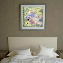 Hydrangea Trollslända Poststämpel Grunge