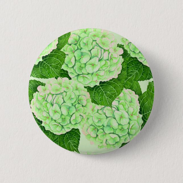 Hydrangea vattencolor mönster knapp (Framsida)