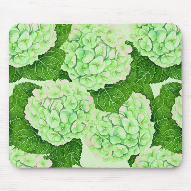 Hydrangea vattencolor mönster musmatta (Framsidan)
