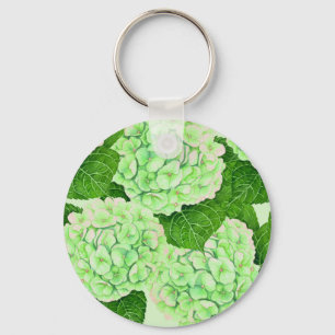 Hydrangea vattencolor mönster nyckelring