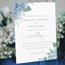 Hydrangea vattenfärg | bröllopsinbjudan