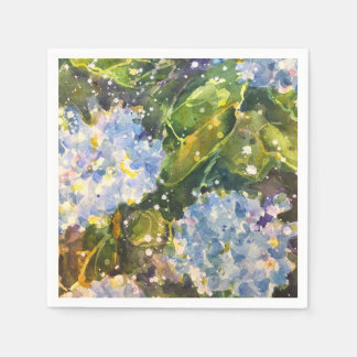 Hydrangea vattenfärgsblöjor pappersservett