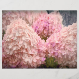 Hydrangea Vintage Blush Rosa Blommig Trädecoupage