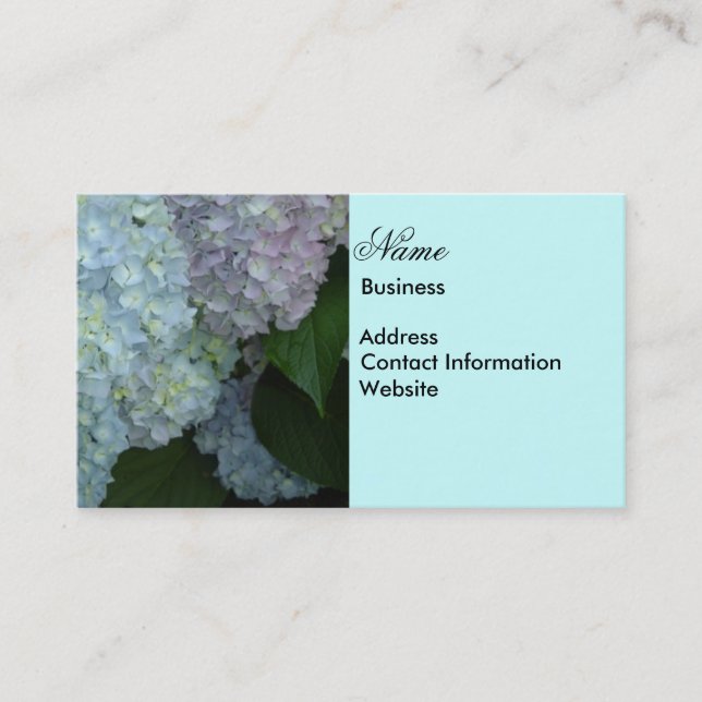 Hydrangea Visitenkort Visitkort (Framsida)