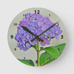 Hydrangea Wall Clock Rund Klocka