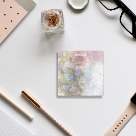 Hydrangea Watercolor Mix Monogram Post-it Block