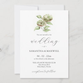 Hydrangea Wedding Invitation Invitations Inbjudningar