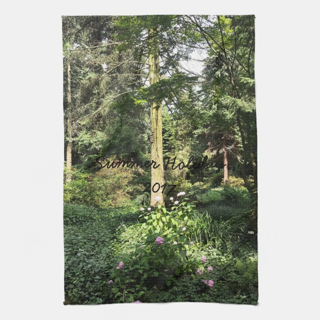 Hydrangea Wood Träd Natur Fotography Kökshandduk (Vertikal)