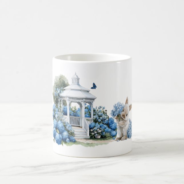 Hydrangeablommor akvarell kaffemugg (Center)