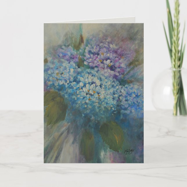 Hydrangeas  5 x 7 Thank You Card Tack Kort (Framsida)
